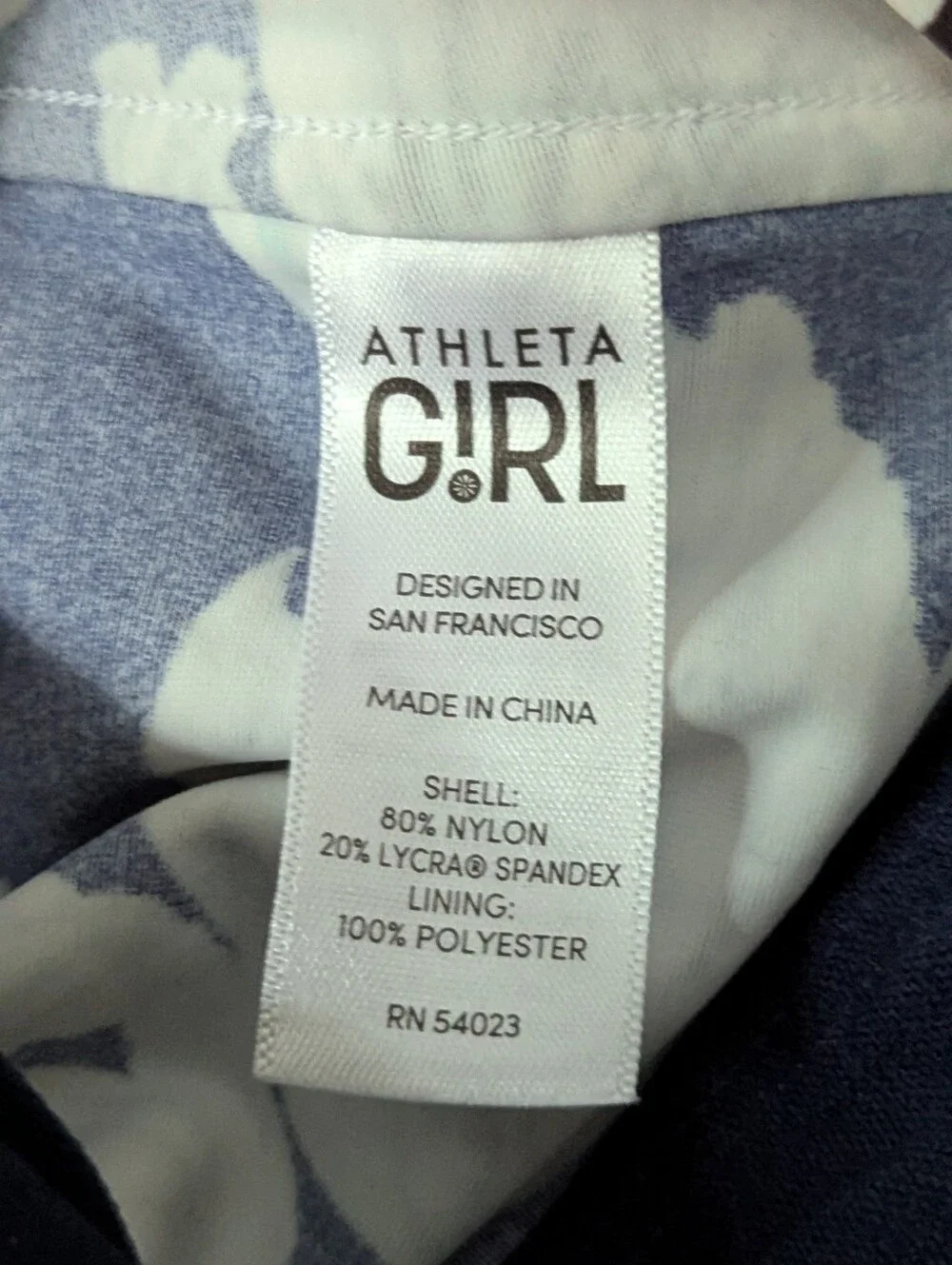Athleta Girl Tankini Top Swim Shorts Large Size 12